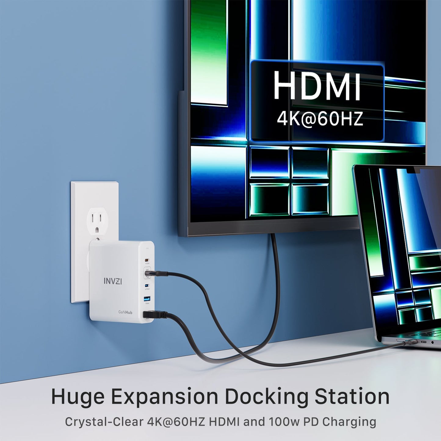 INVZI 9-in-1 100W USB-C Charger Adaptor Power Hub