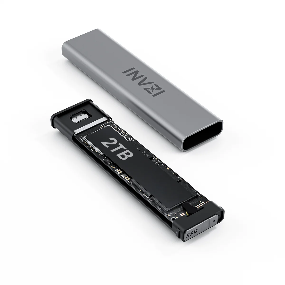 INVZI SSD Enclosure NVMe and SATA 10Gbps